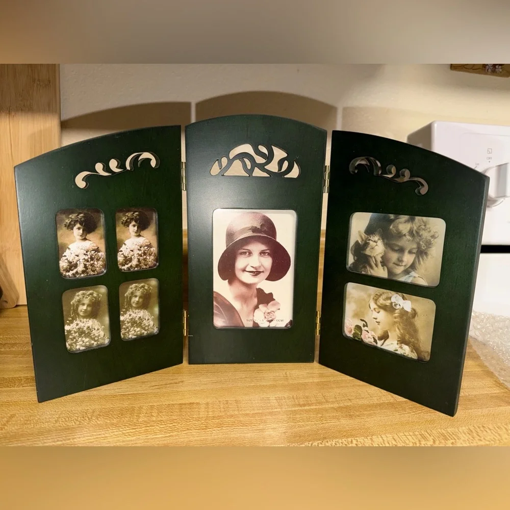 Vintage‎ Elegant Green Photo Frame Screen green cute home decor classic